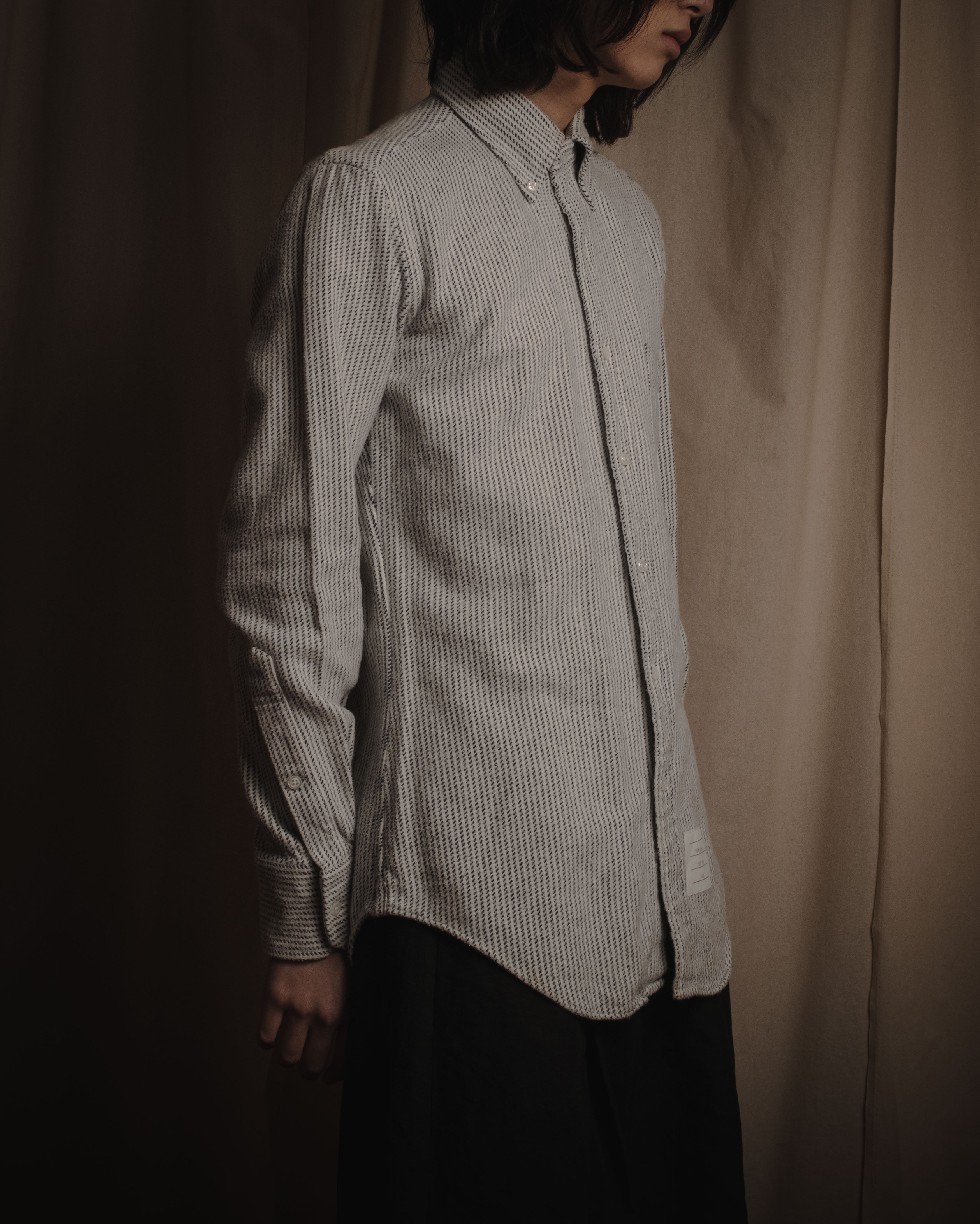 "THOM BROWNE" Micro patterned button-down shirt