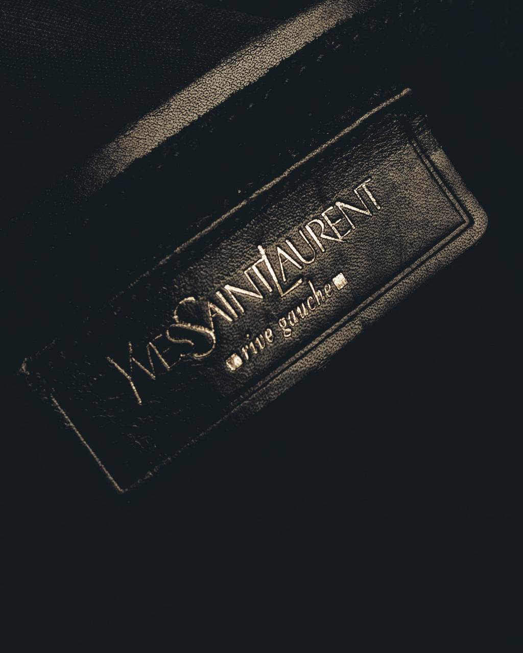 -SPECIAL- "Yves Saint Laurent" 00's Rive gauche black leather frame handbag