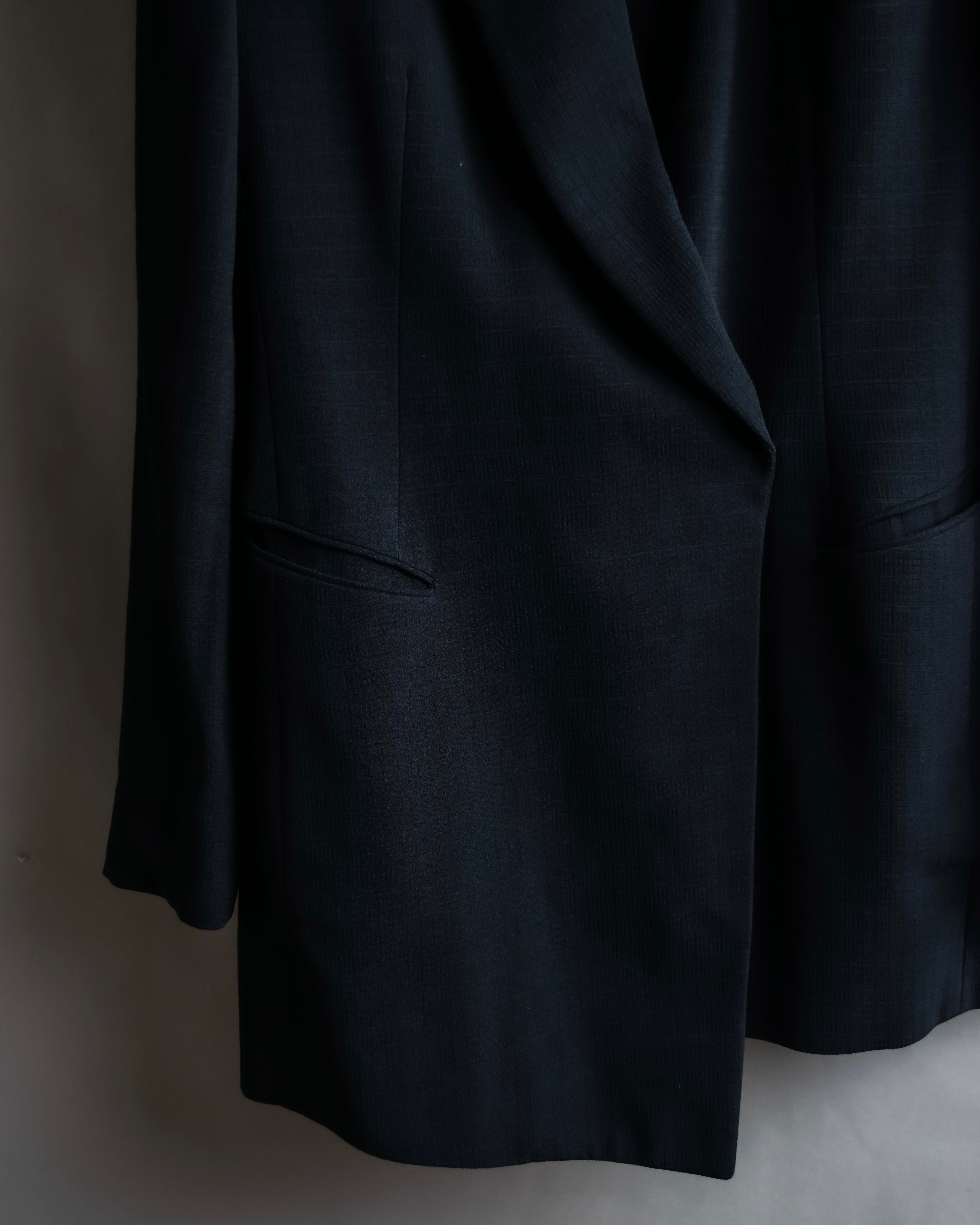 "DKNY" Asymmetrical design woven tailored jacket