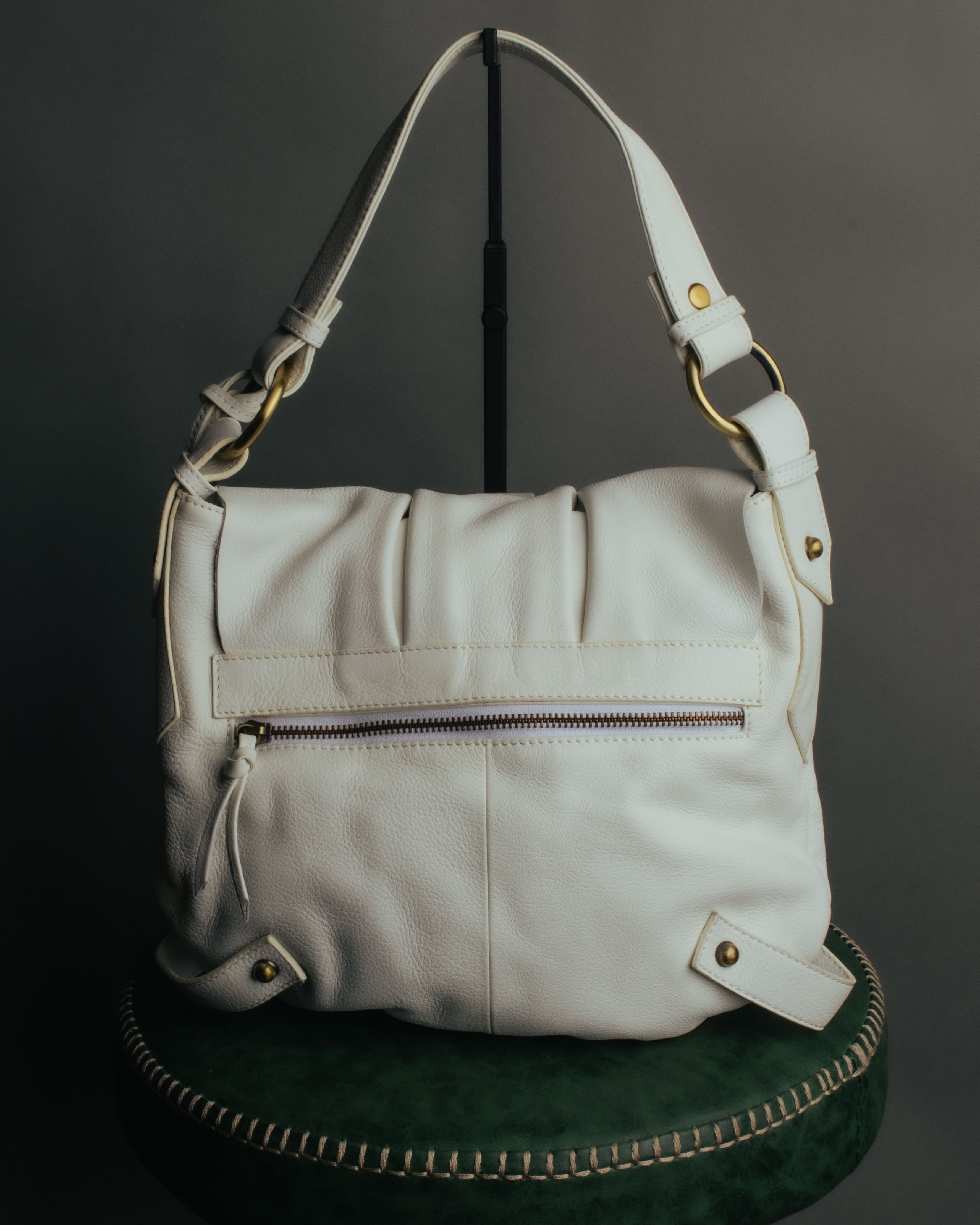 -SPECIAL- “Yves Saint Laurent” 2004-2011 Pilati era bow leather shoulder bag