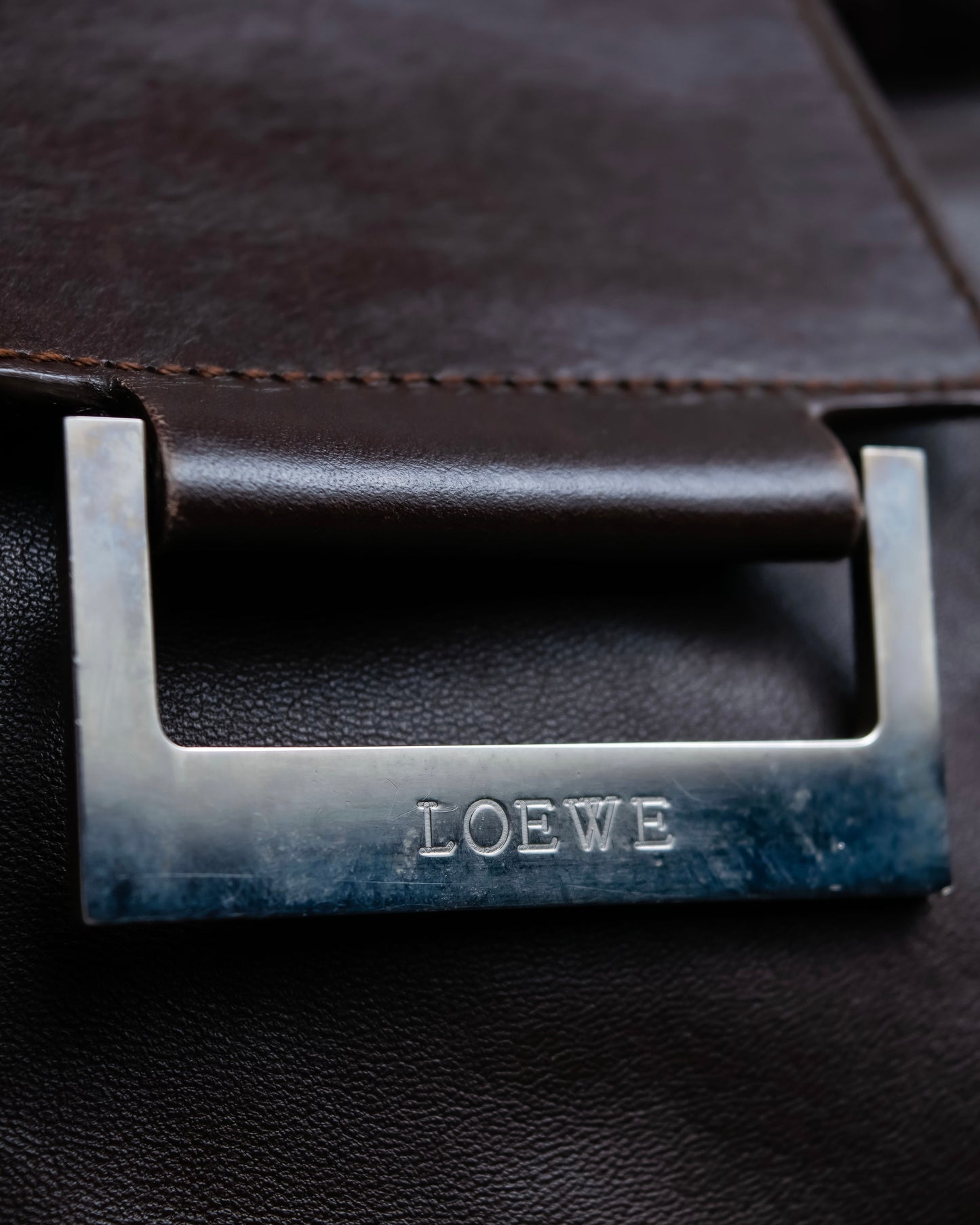 "LOEWE" Belt cover design leather one handle shoulder bag