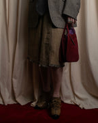 "HERMES" Gaultier period fringe design wrap skirt