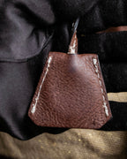 "ADMJ" Leather &amp; canvas combination 2way shoulder bag