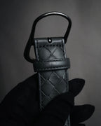 "BOTTEGA VENETA" 2000’s Intrecciato nappa leather grommet belt