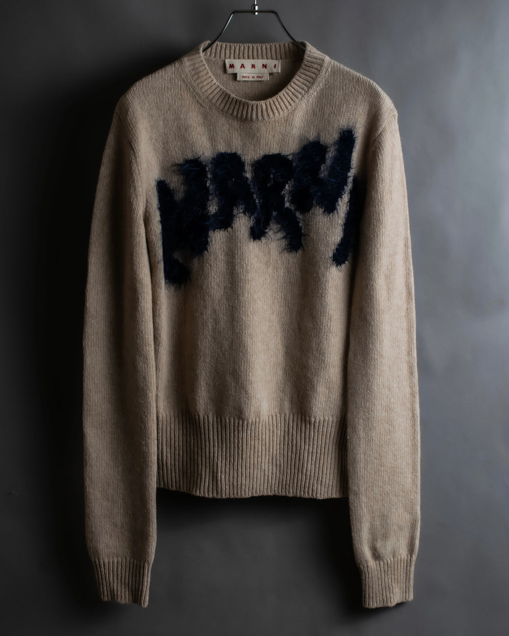 "MARNI" Logo shaggy design oversized knit