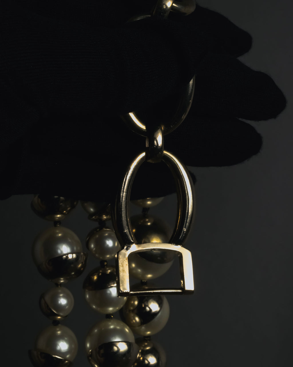 -SPECIAL- "Christian Dior"
John Galliano period Pearl Metal Design Layered Necklace