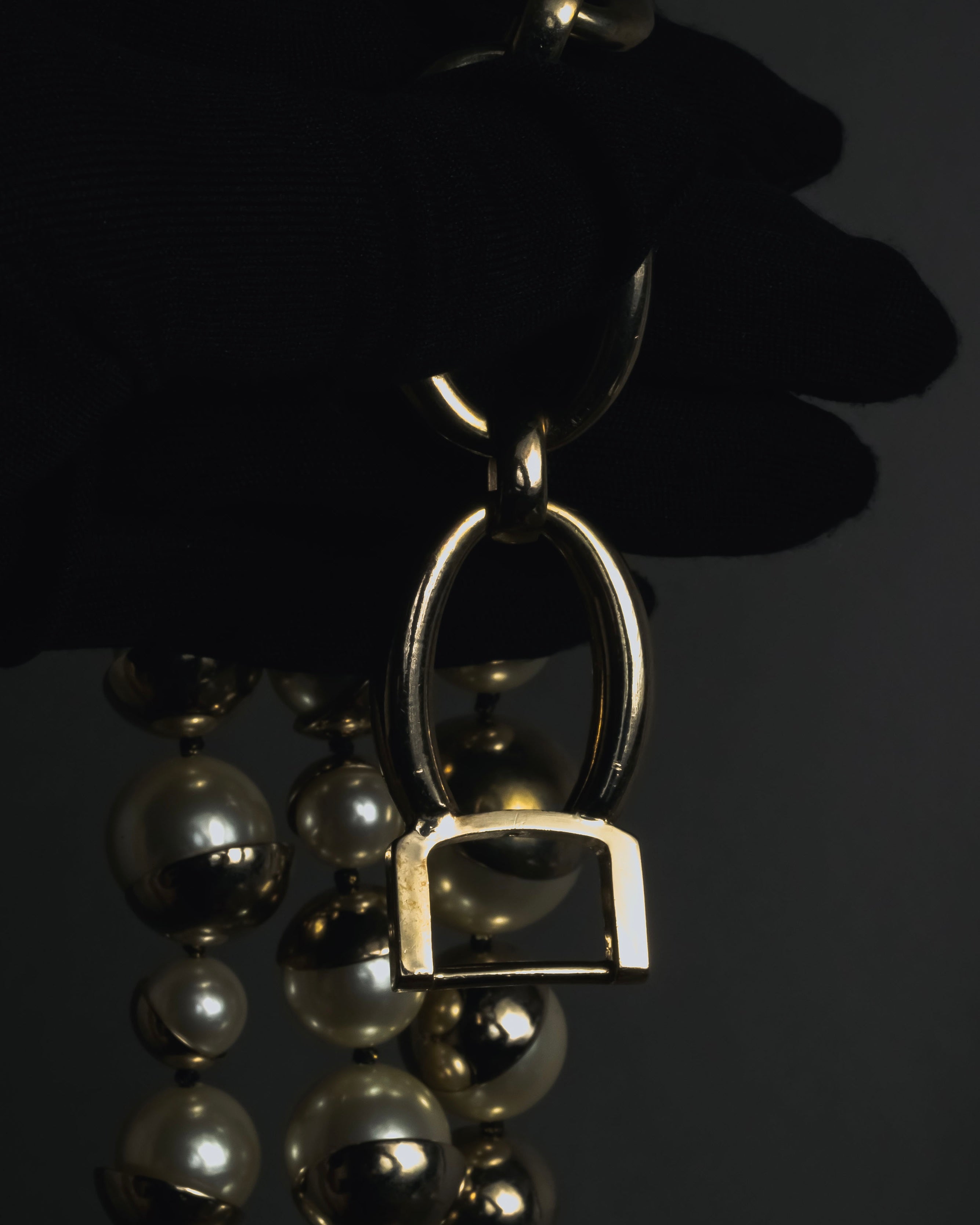 -SPECIAL- "Christian Dior"
John Galliano period Pearl Metal Design Layered Necklace