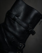 “CELINE” 19-23 Multi buckle zip biker boots