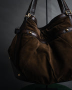 -SPECIAL- “GUCCI” 2005-2008 suede toggle shoulder bag