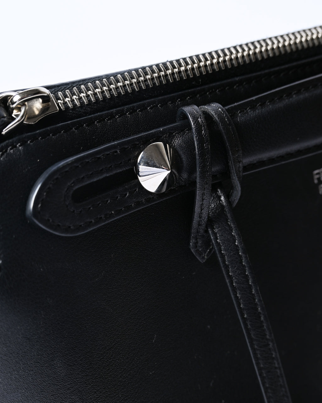 FENDI/ “By The Way Medium” Flower Detailed 2 Way Hand Bag Black