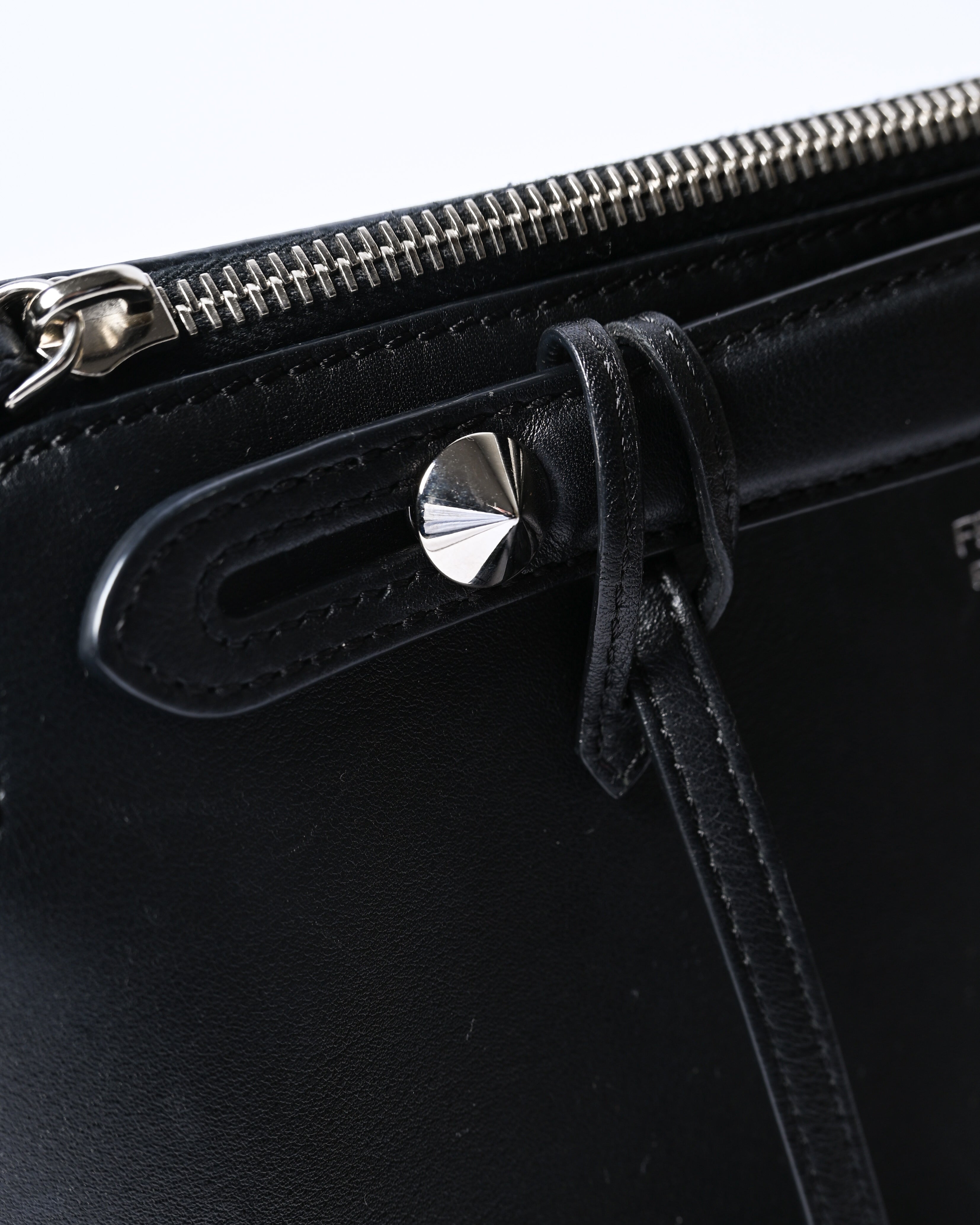 FENDI/ “By The Way Medium” Flower Detailed 2 Way Hand Bag Black
