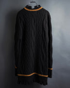 "Vivienne Westwood" Orb logo engraved cable knit cardigan