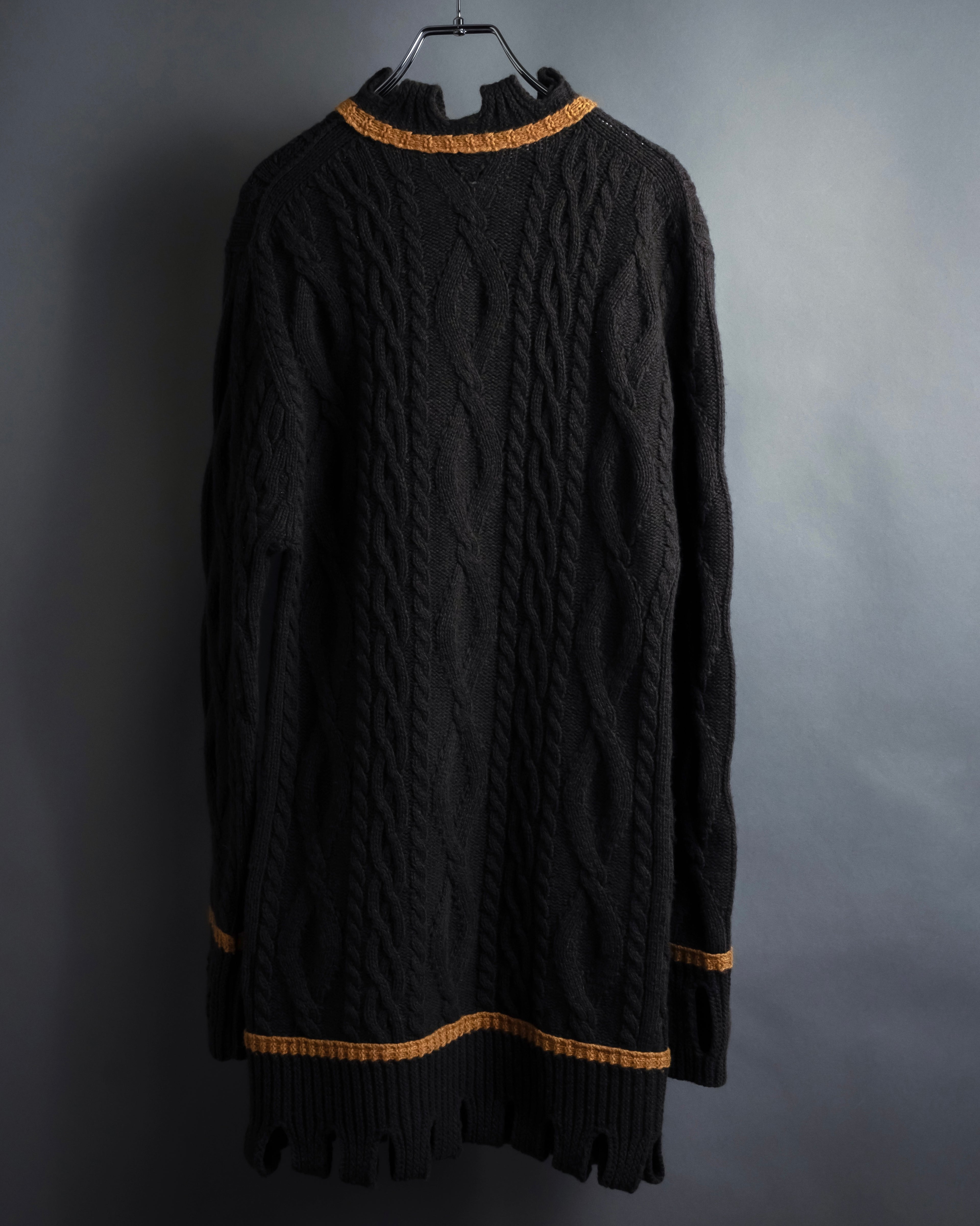 "Vivienne Westwood" Orb logo engraved cable knit cardigan