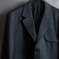 "Vintage striped three button tailored jacket"