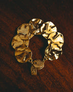 -SPECIAL- “Yves Saint Laurent” 80’s-90’s Hammered gold coin link bracelet