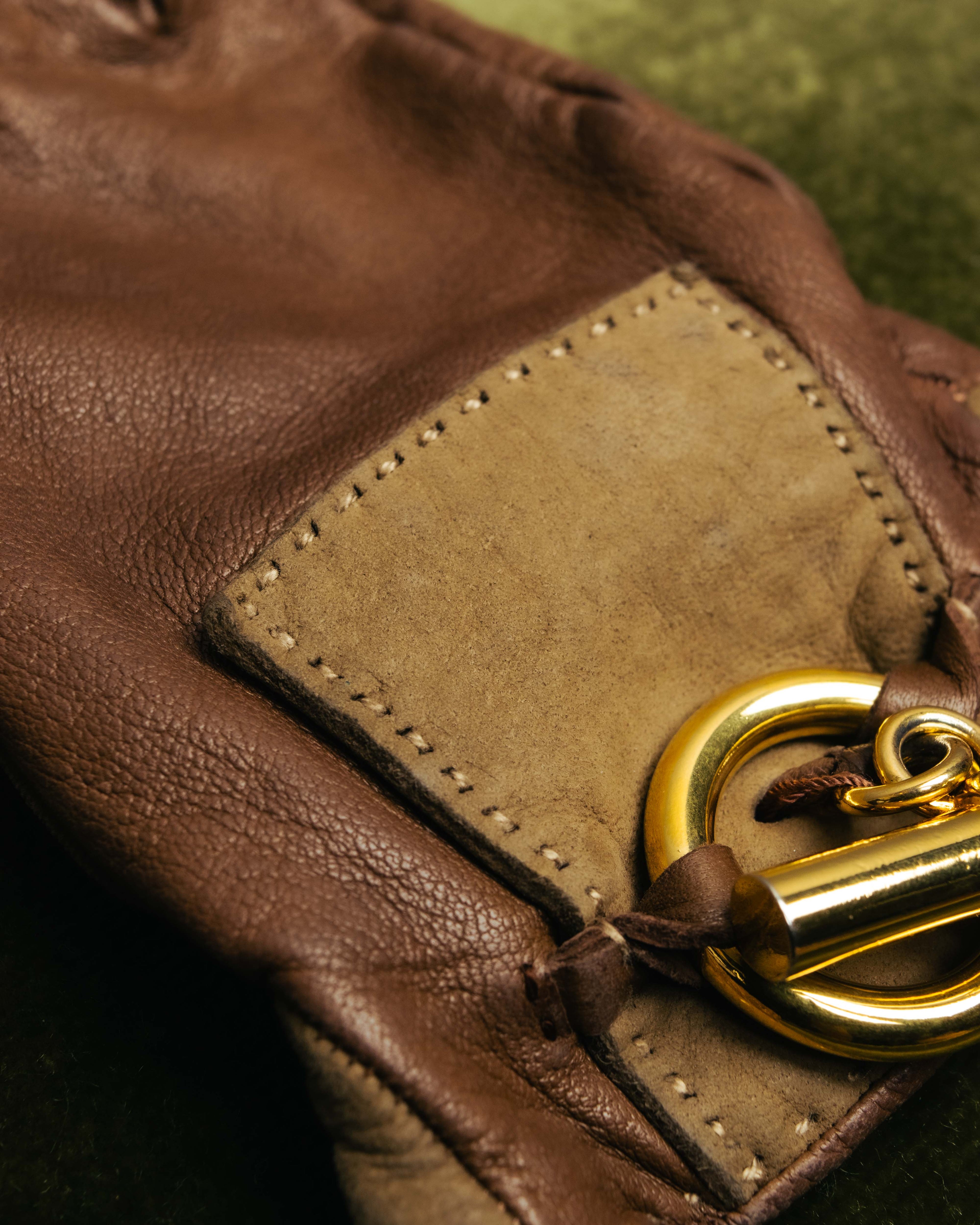 -SPECIAL- “HERMÈS” 80’s-90’s Chaine d’ancre leather gloves
