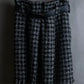 "LOUIS VUITTON" Houndstooth fringe design belted skirt