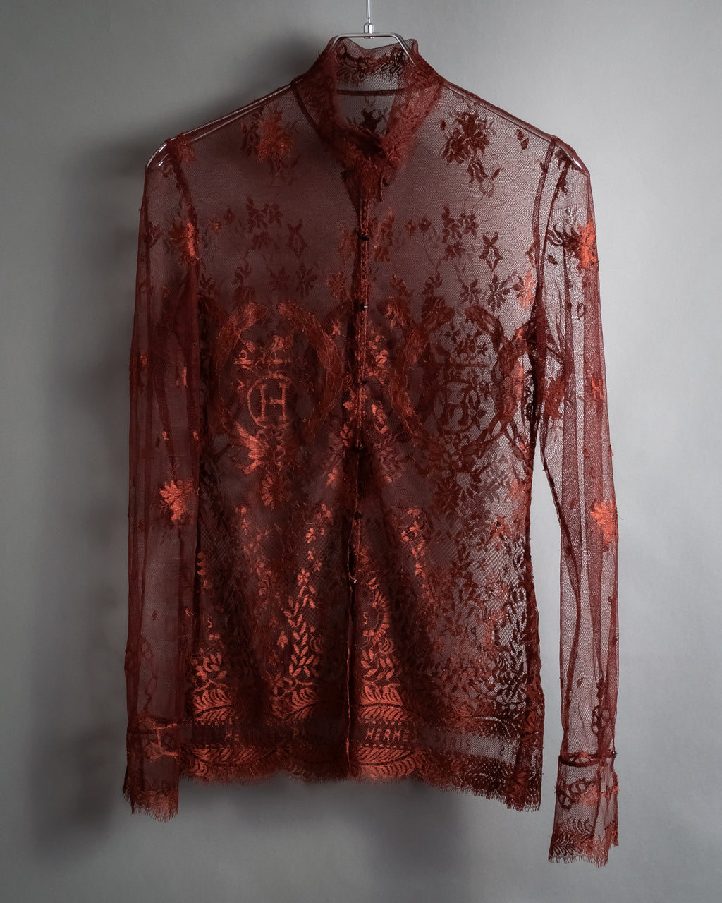 -SPECIAL- "HERMES" 00's Jean-Paul Gaultier Era Engineered Lace Shirt