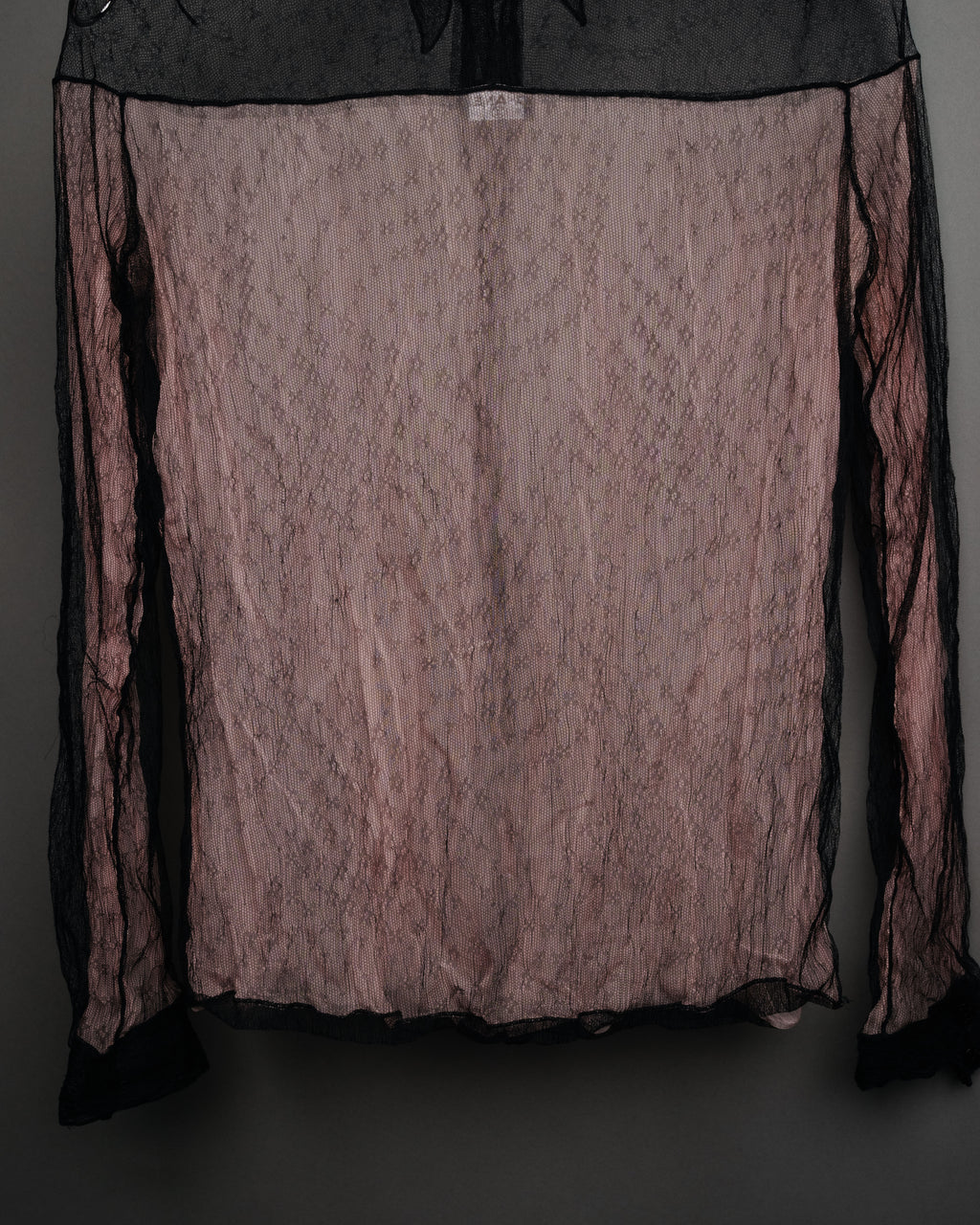 -SPECIAL- “CHANEL” 2014-2019 Sheer lace bow blouse