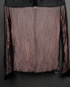 -SPECIAL- “CHANEL” 2014-2019 Sheer lace bow blouse