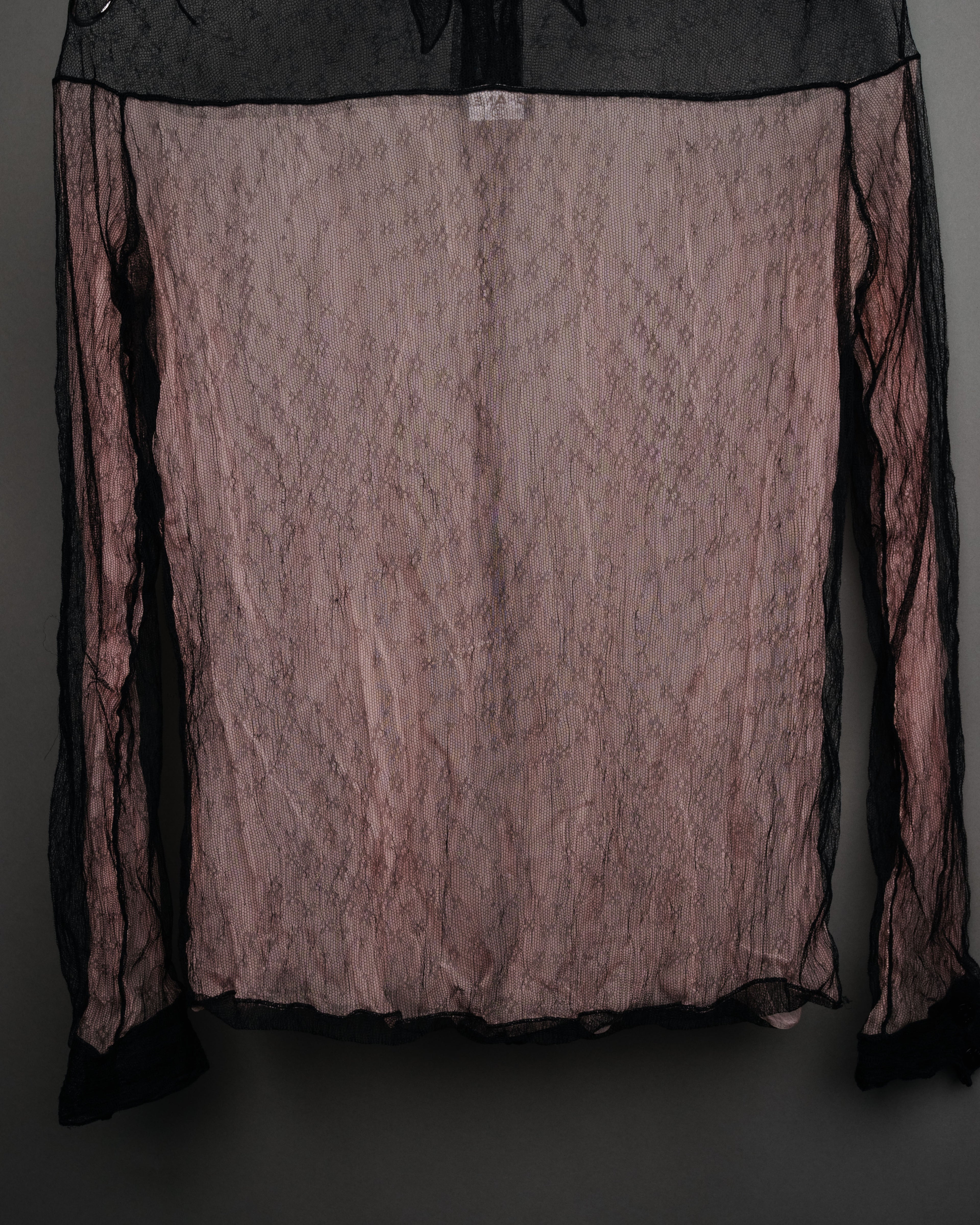 -SPECIAL- “CHANEL” 2014-2019 Sheer lace bow blouse