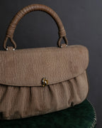 "LUCE SAINT-CLAR" Special textured leather one-handle bag