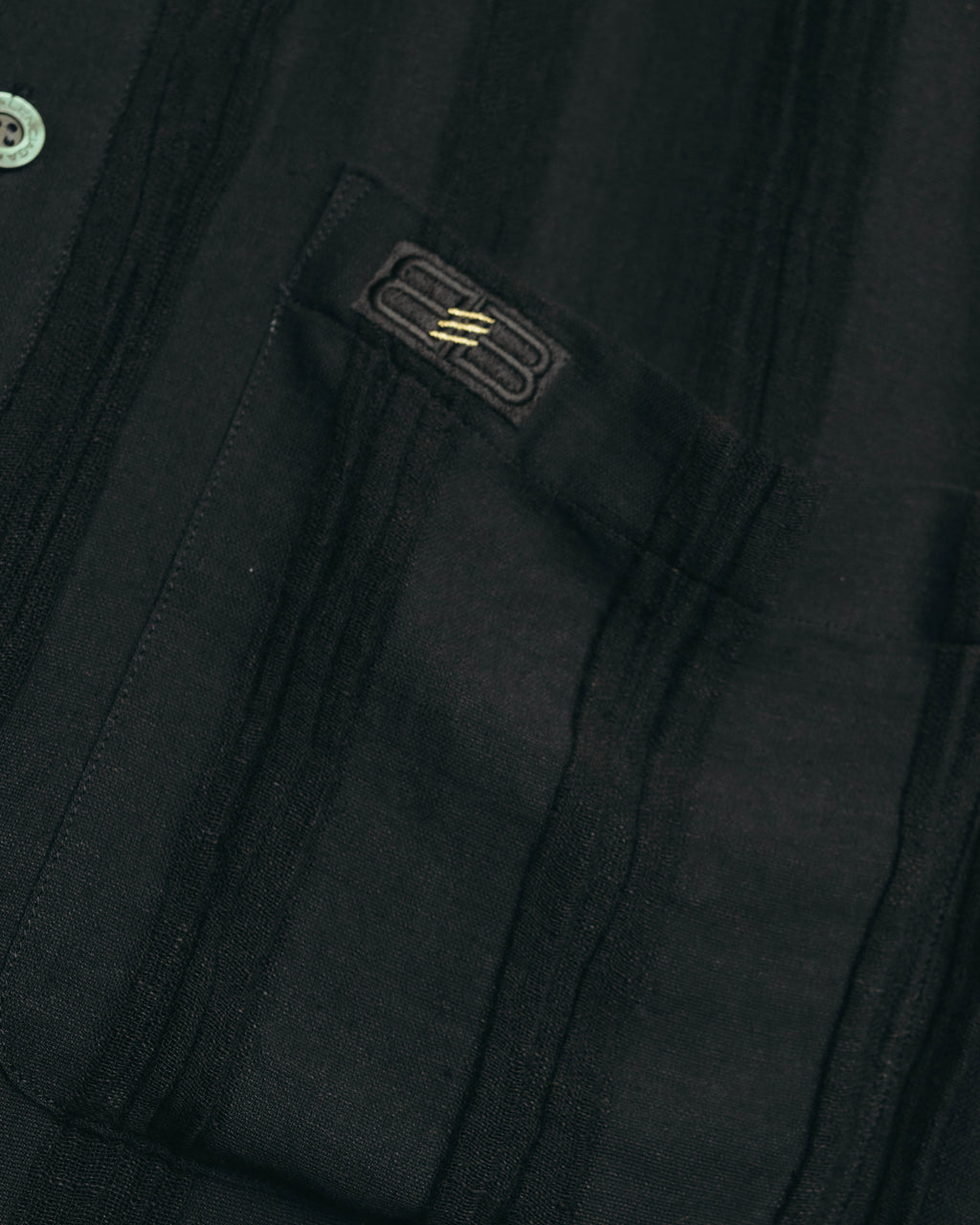 "BALENCIAGA" 80's-90's Textured linen blend shirt