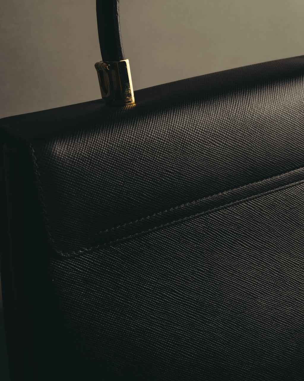 "Salvatore Ferragamo" 90's-00's Structured gancini leather top handle bag