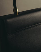 "Salvatore Ferragamo" 90's-00's Structured gancini leather top handle bag