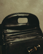 –SPECIAL– "GUCCI" 10's Embellished bamboo leather handbag