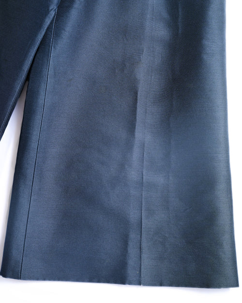 CÉLINE by Phoebe Philo/ Silk Blended Tuck Culottes Pants Navy