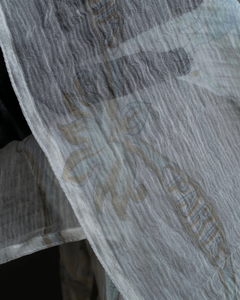 "HERMES" Margiela period abstract pattern shirt