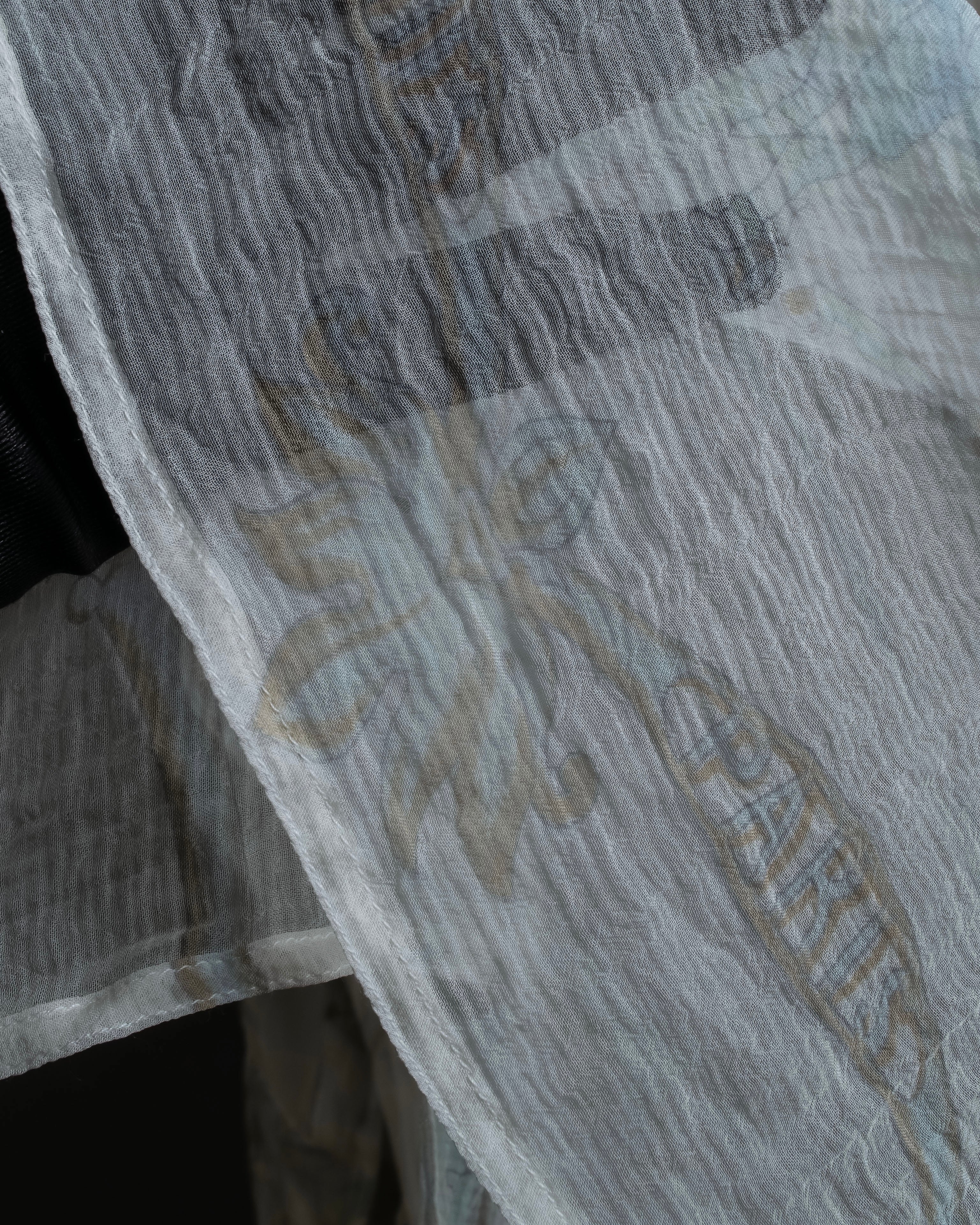 "HERMES" Margiela period abstract pattern shirt