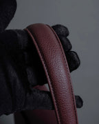 "YVES SAINT LAURENT" Diamond trim design 2way leather handle bag