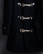 "BURBERRY" Classic detailing melton wool duffle coat
