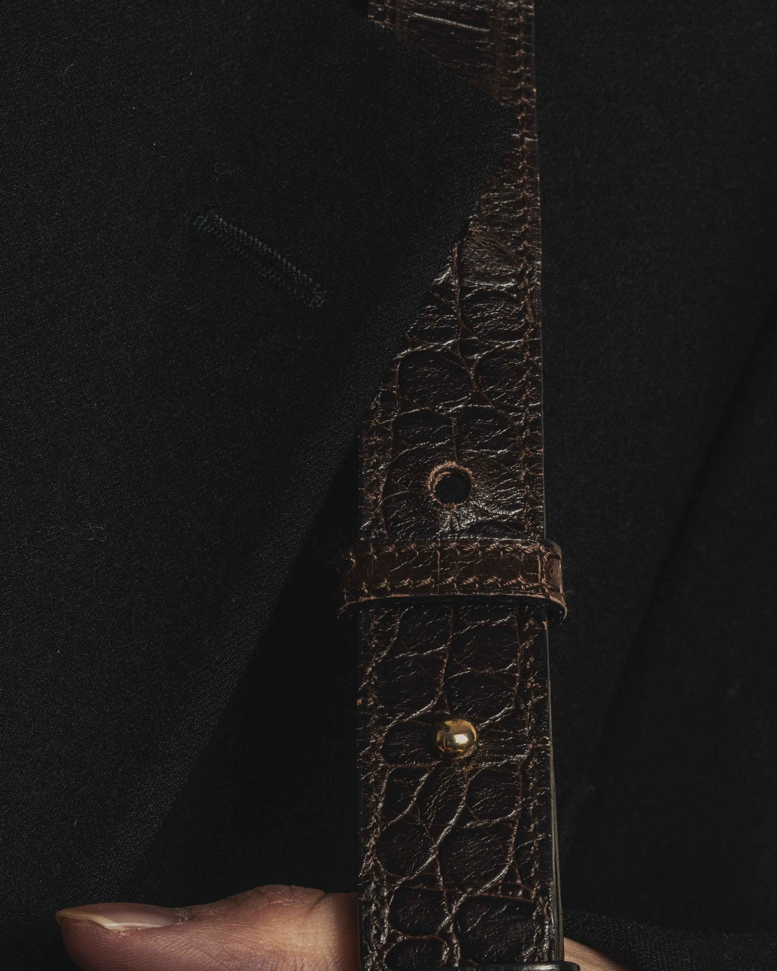 Bolso de hombro tipo vara con estampado de cocodrilo de los años 90 de Salvatore Ferragamo