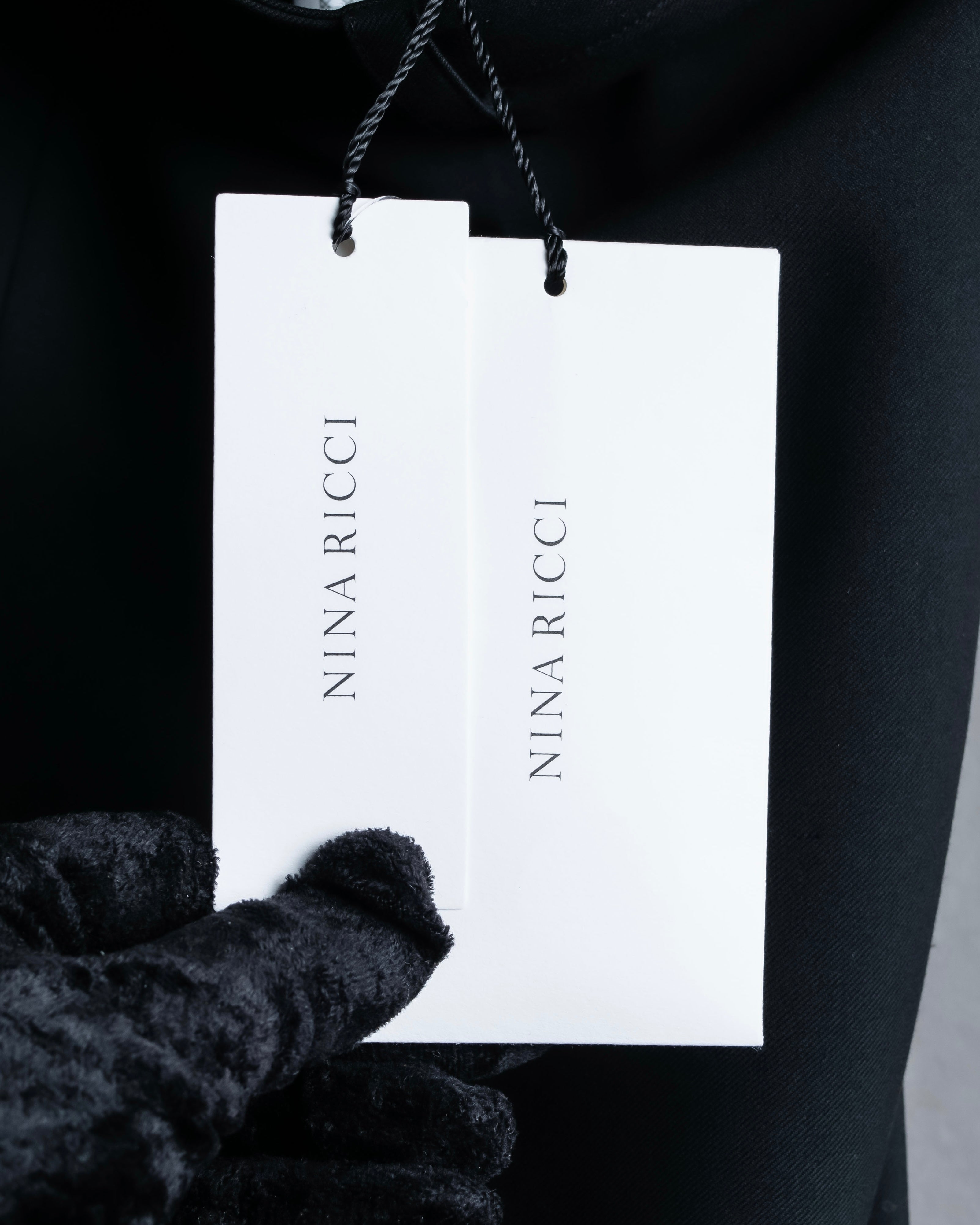 "NINA RICCI" Side button detail cropped length skirt