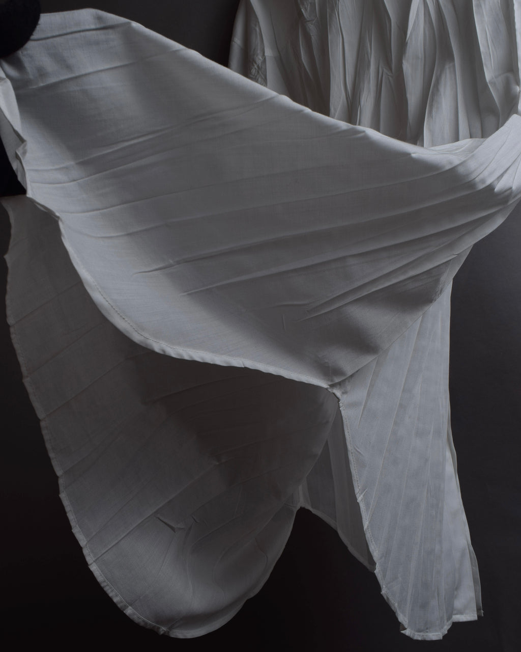 "ISSEY MIYAKE" Pleated design polyester long shirt