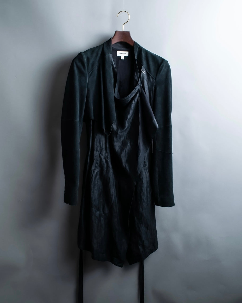 "HELMUT LANG" wrapped leather coat
