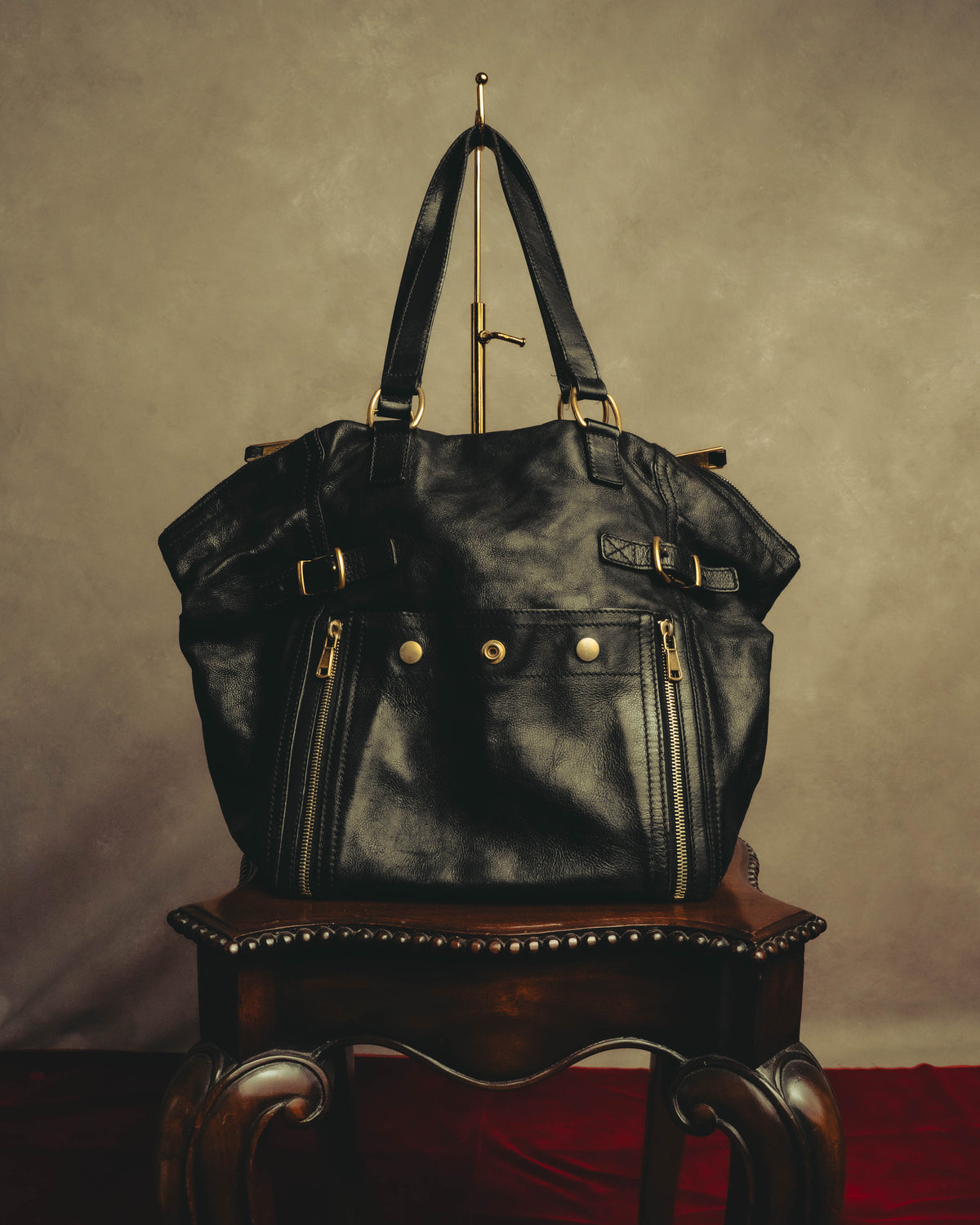 "Yves Saint Laurent" 00's-10's Slouchy leather downtown tote bag