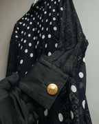 “GIANNI VERSACE” 80’s-90’s Couture polka dot lace shirt