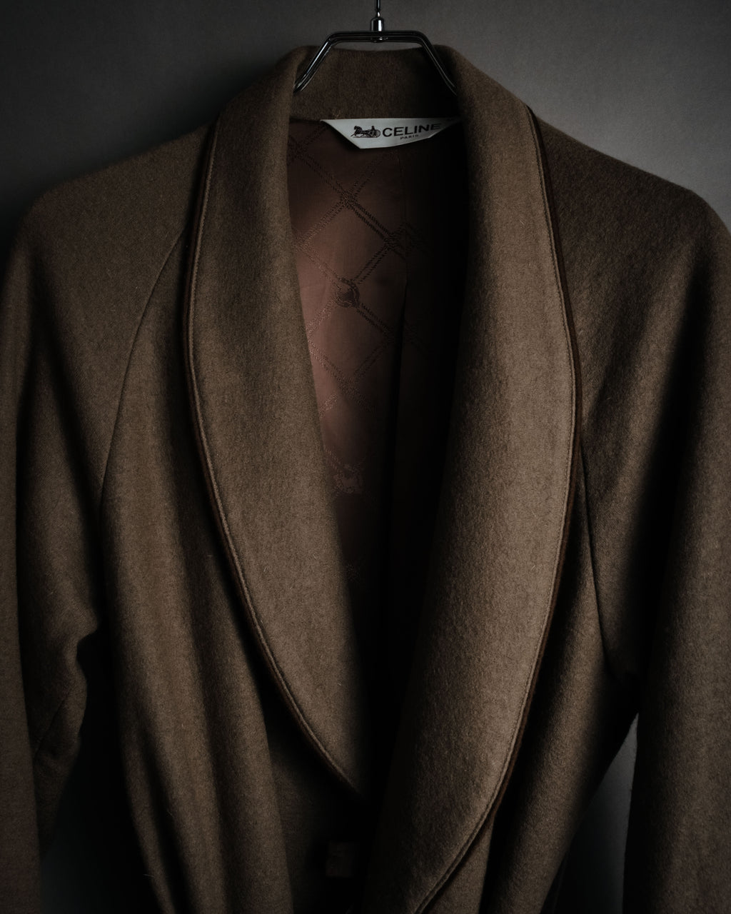 "CELINE" 70’s-80’s Archive sulky embroidered gown coat