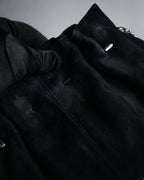 “Salvatore Ferragamo“ 90’s-00’s Suede gancini chain shoulder bag