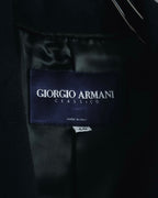 "GIORGIO ARMANI" 90’s Minimalist draped maxi long coat