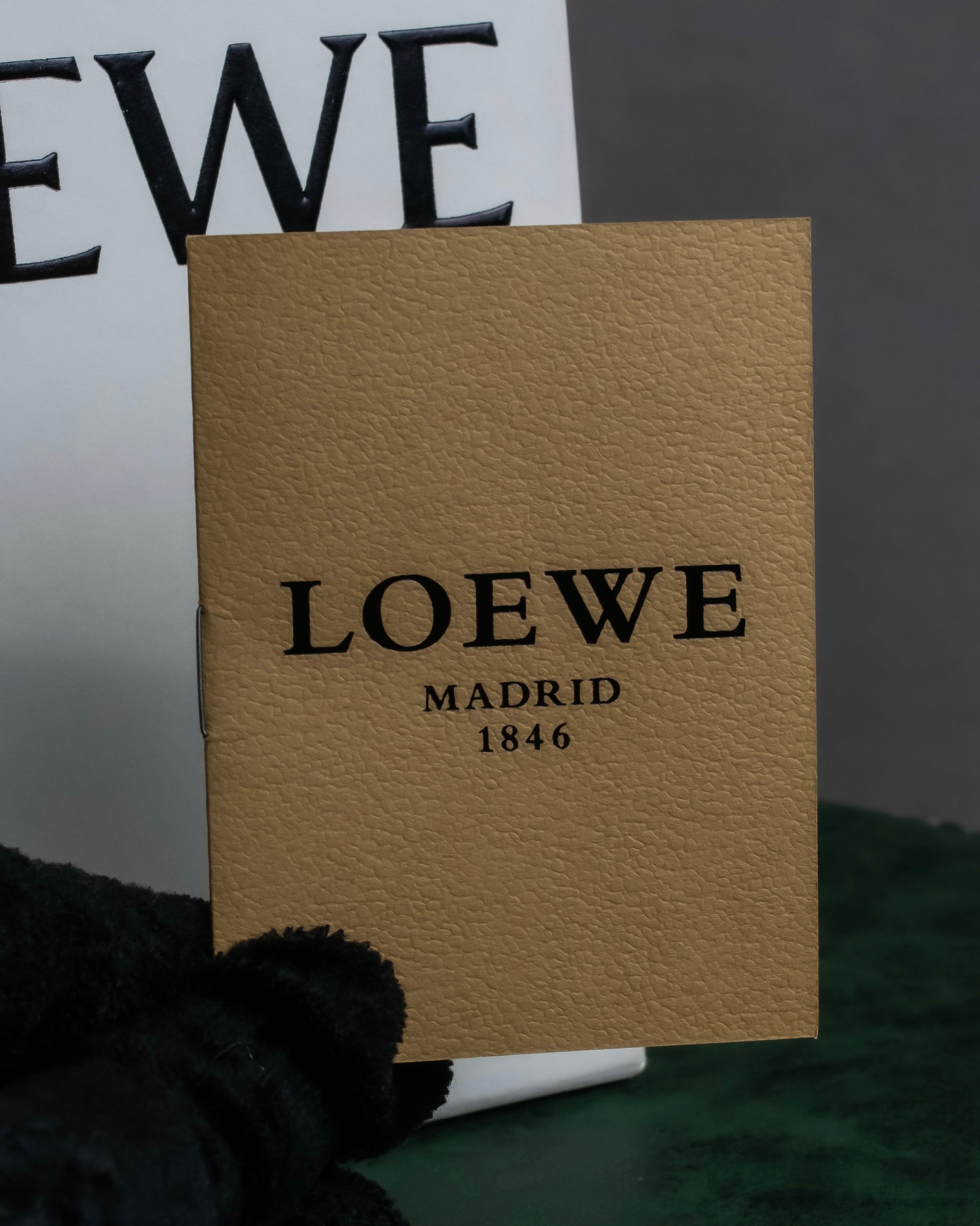 "LOEWE" Logo engraved leather card case