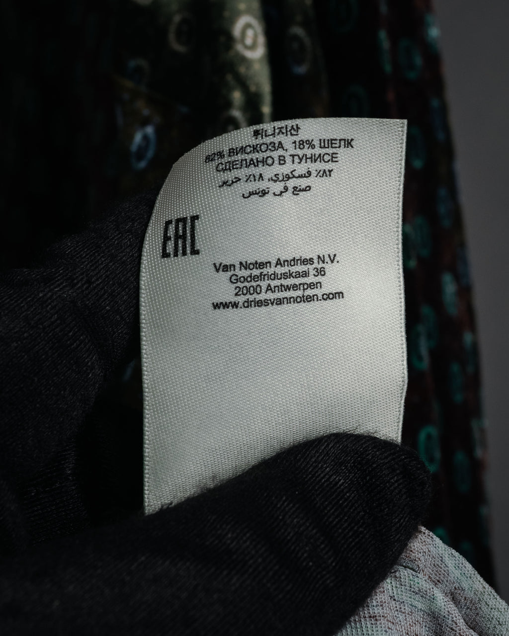 “DRIES VAN NOTEN” 2010’s Circle motif velvet shirt