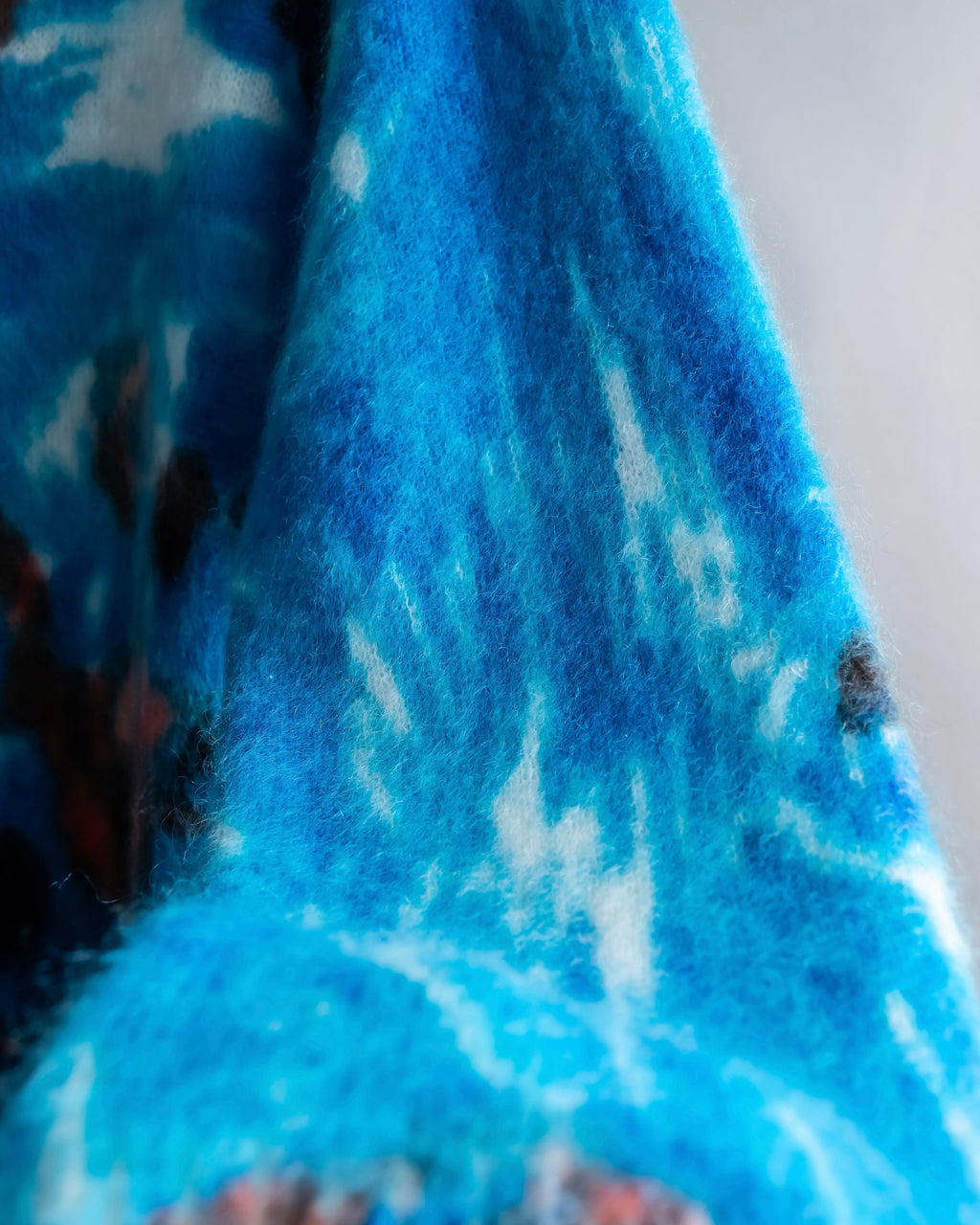 "PRADA" Abstract all over print mohair blend knit