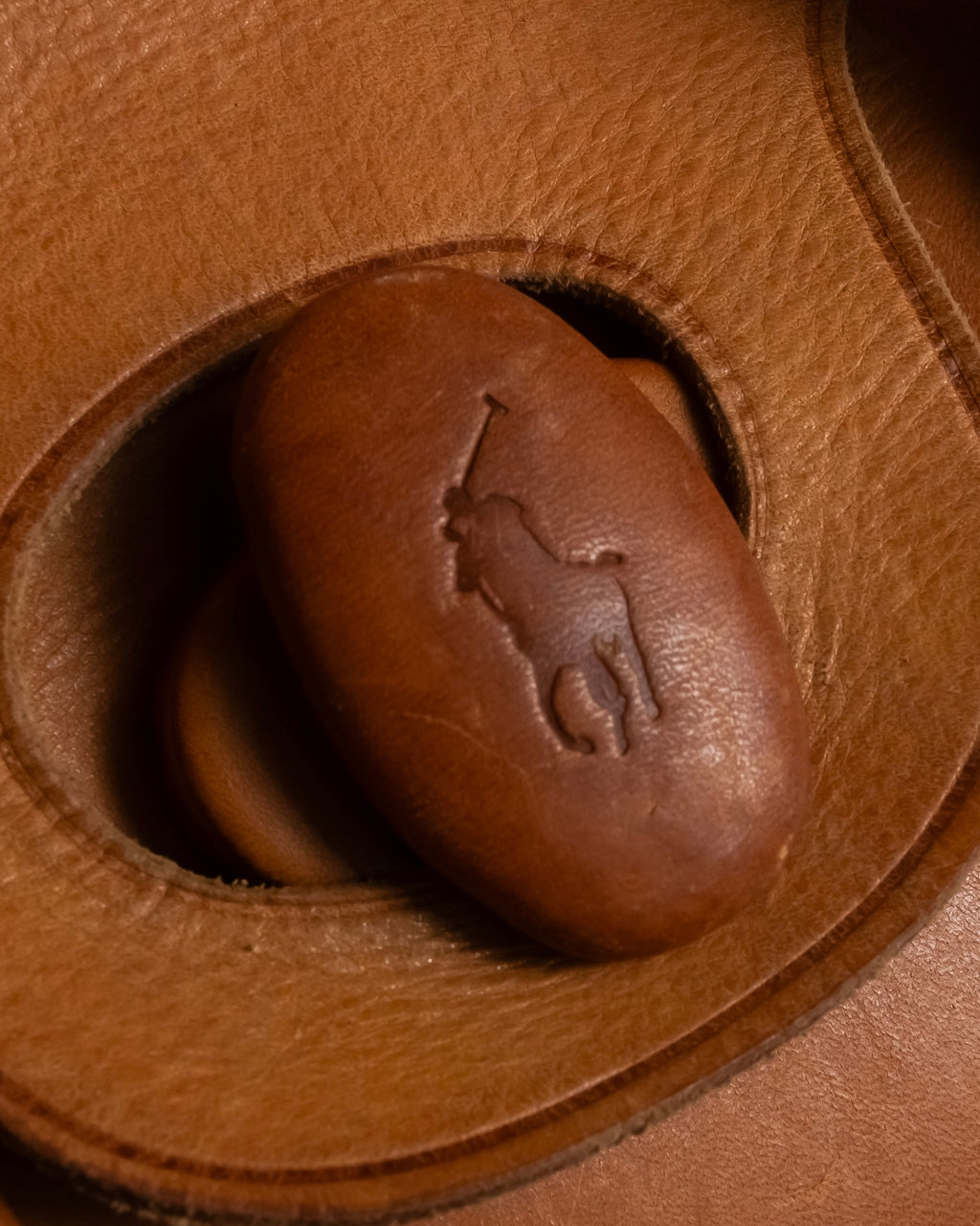 "Ralph Lauren" Metal stud design 2-way leather bag