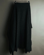 -SPECIAL- “Christian Dior“ 00’s-10’s Sheer ribbed asymmetric long skirt