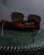 "Christian Dior" Square frame metal temple sunglasses